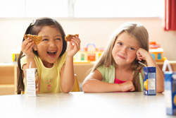 photo of two girls acting silly