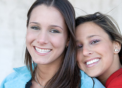 photo of sisters hugging